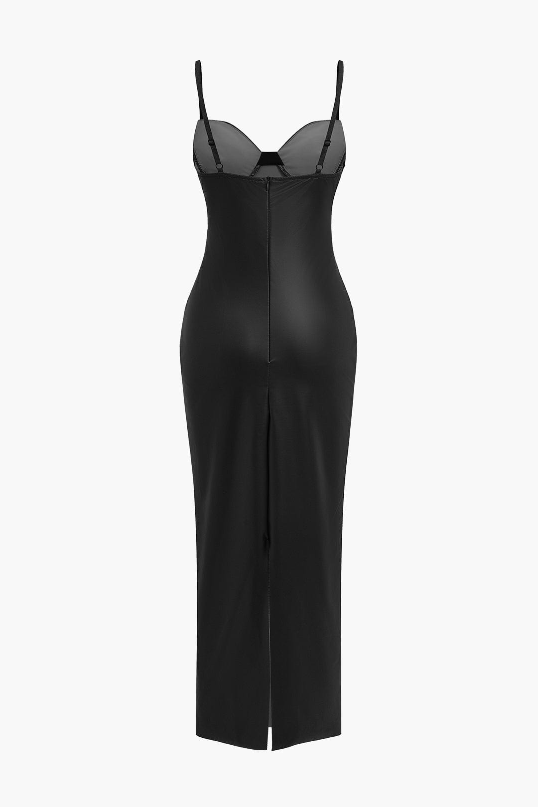 Seductive Leather Maxi Dress – Sexy & Elegant