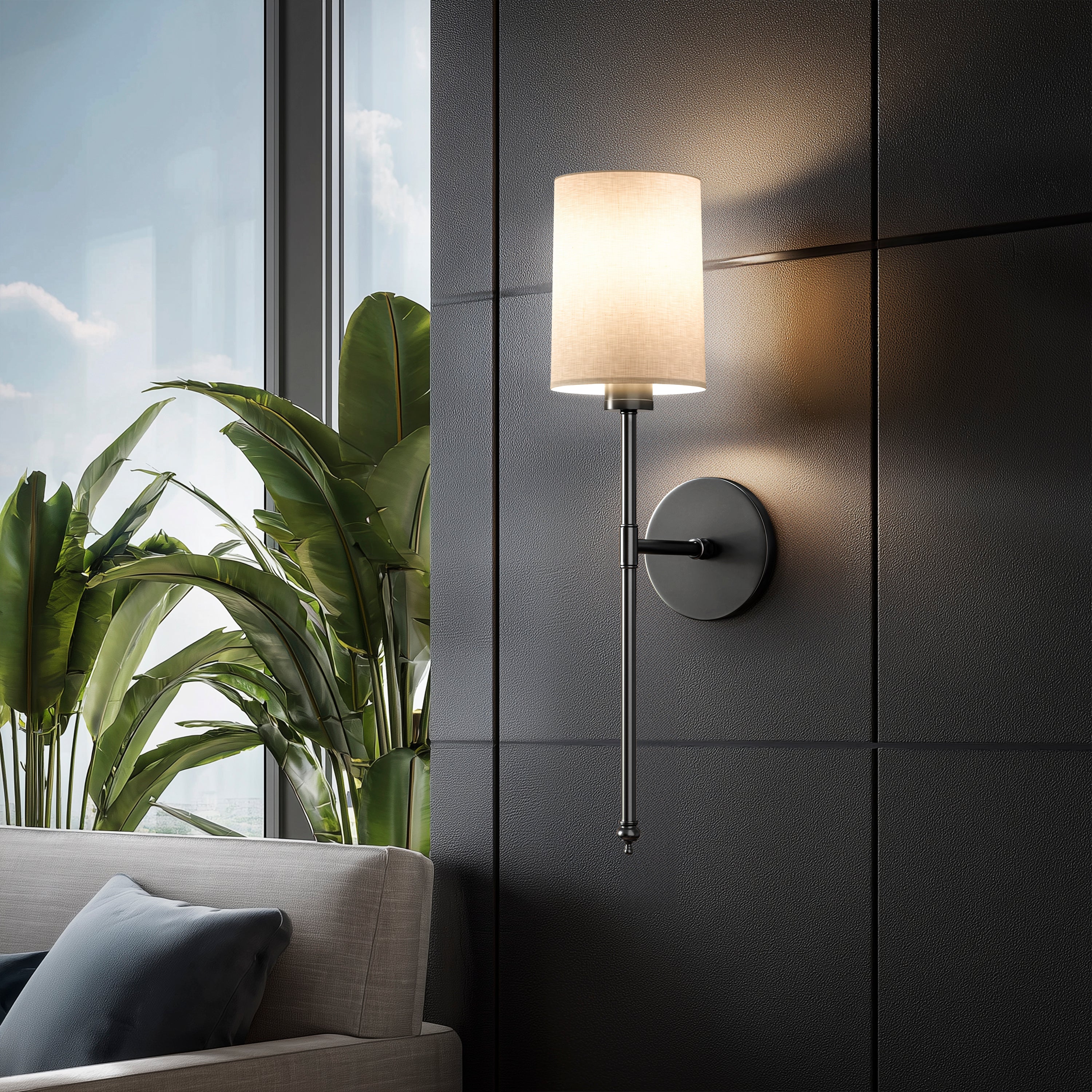 Rechargeable Cylindrical Wall Sconces | Set of 2 Wireless Wall Lights
