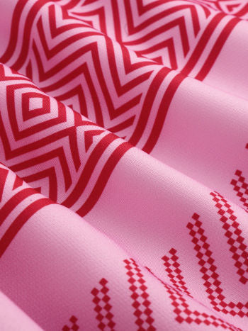 Ethno Pattern Maxi Dress with Straps and Slit