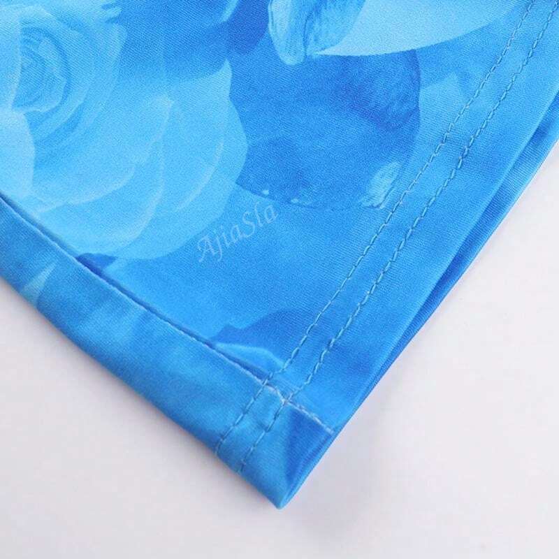 Watercolor Print Spaghetti Strap Summer Dress