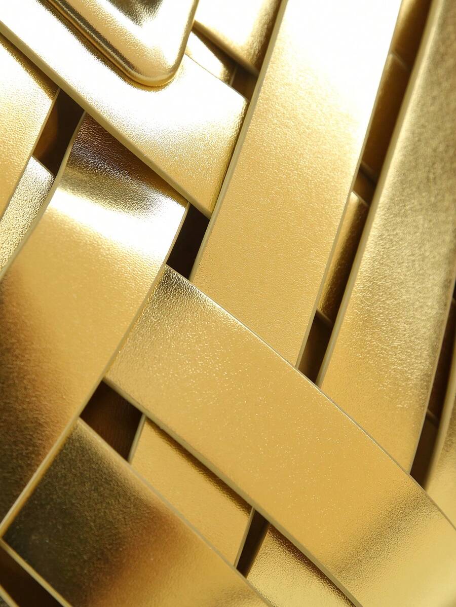 2025 Woven Design Women's Tote Bag - Inverted Triangle Casual Commuter Bag