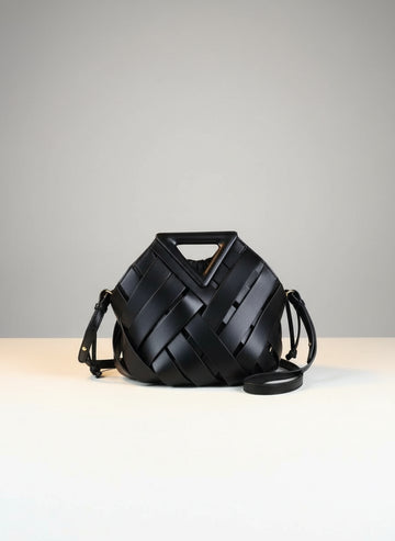 2025 Woven Design Women's Tote Bag - Inverted Triangle Casual Commuter Bag