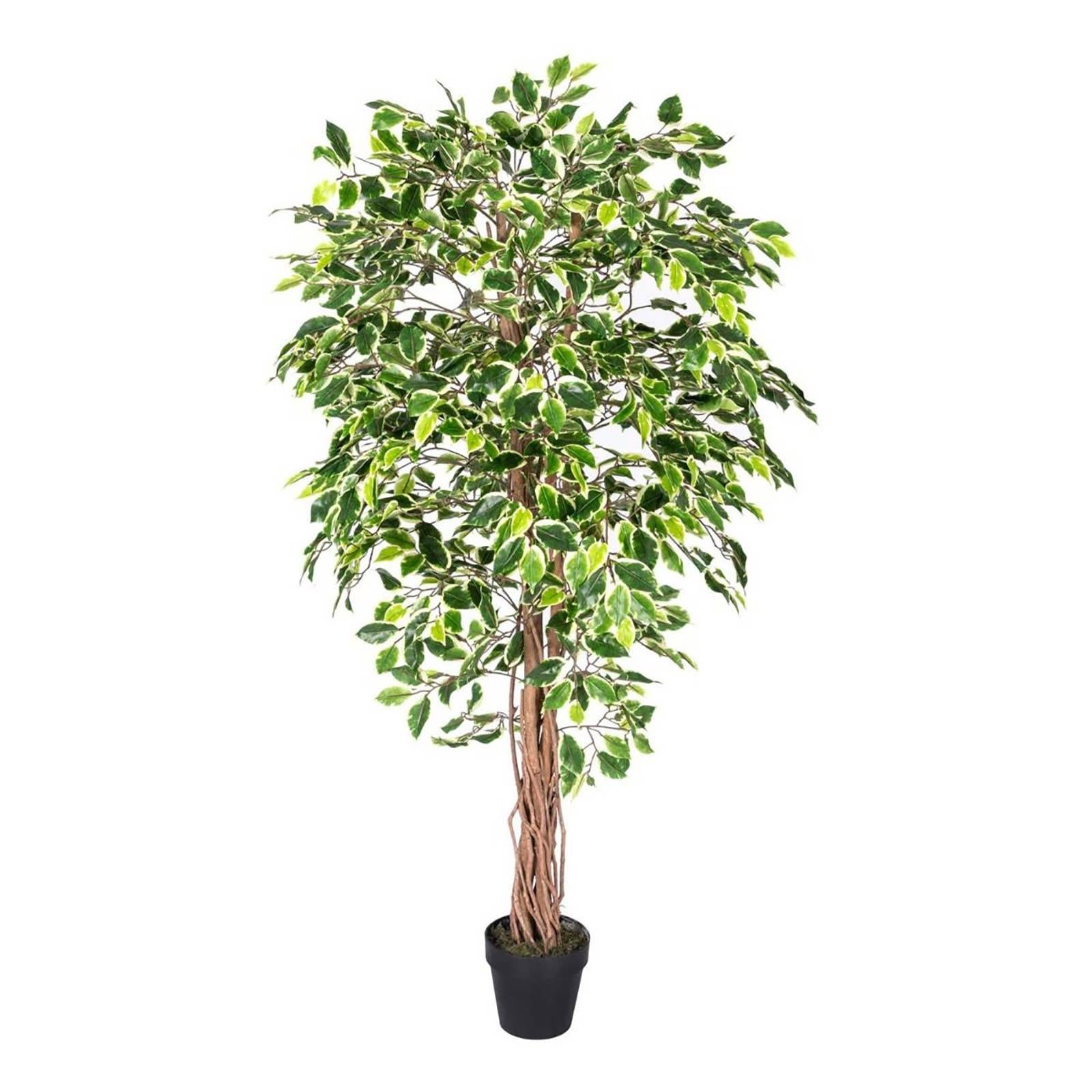 Artificial Ficus Tree - Large Realistic Faux Plant with Pot 4ft & 6ft
