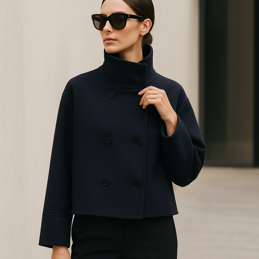 Chic Short Jacket with Modern Lapel