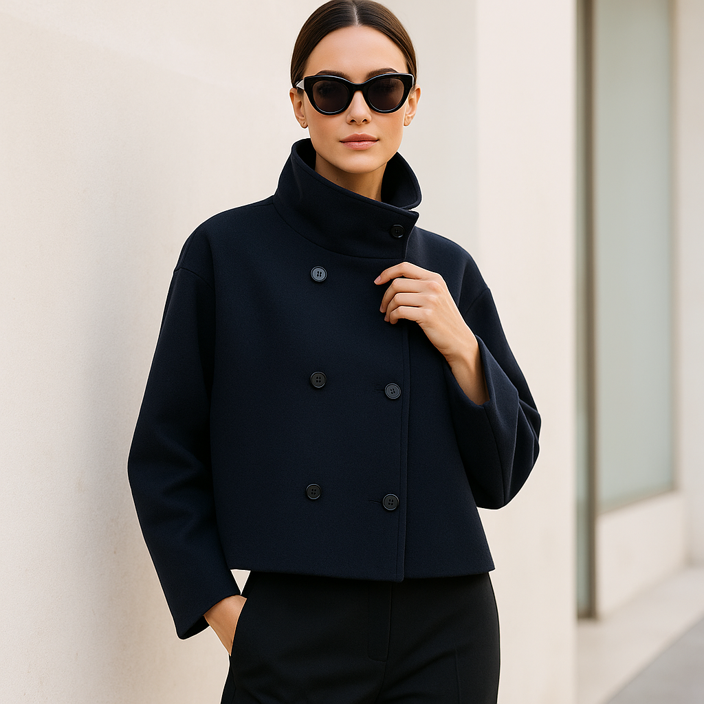 Chic Short Jacket with Modern Lapel