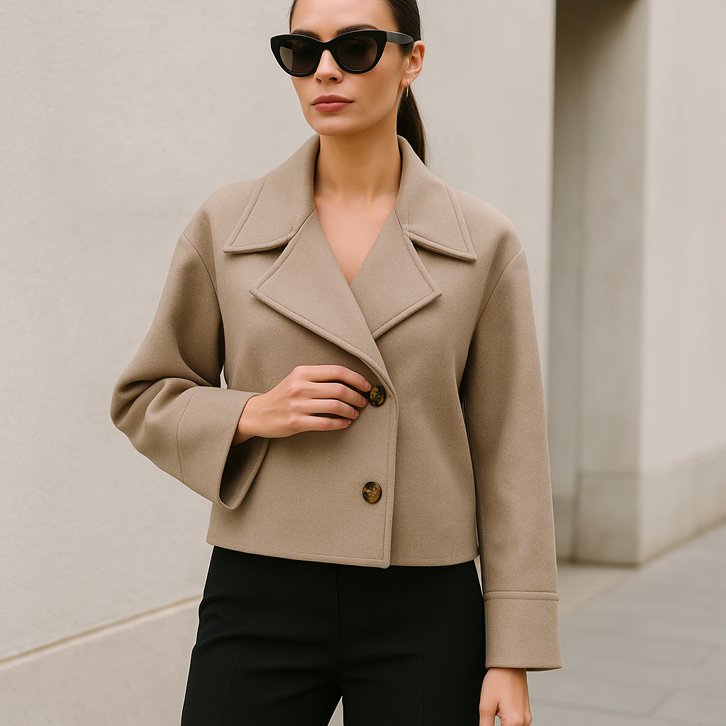 Chic Short Jacket with Modern Lapel