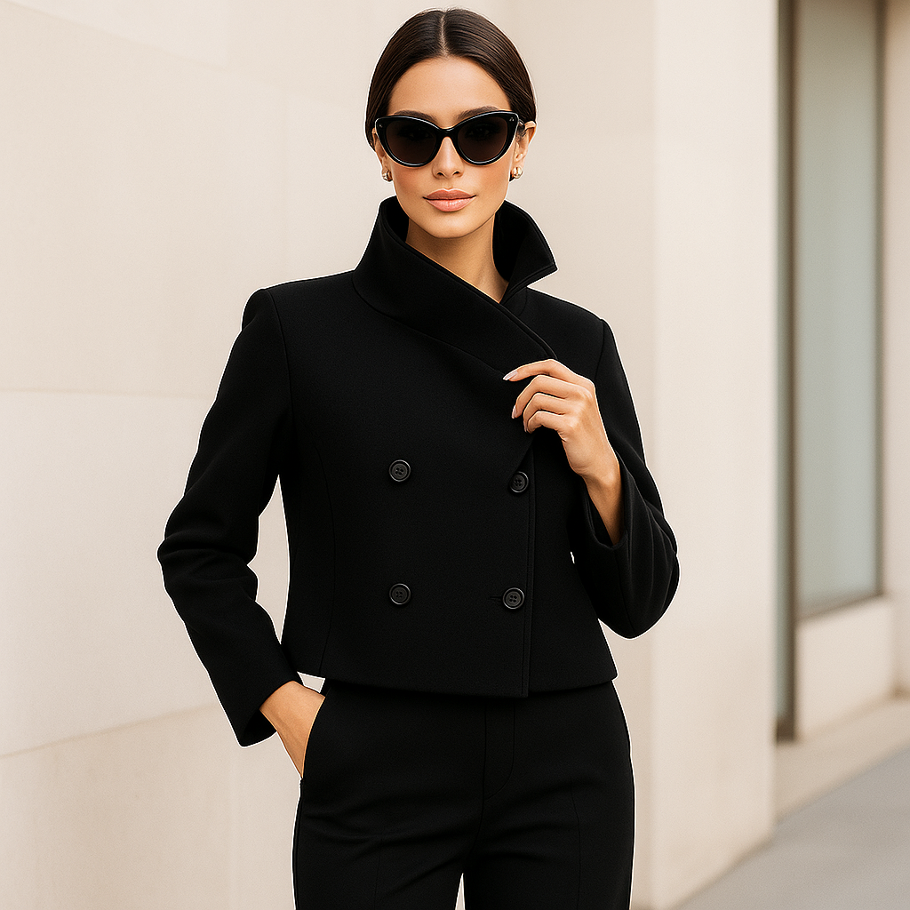 Chic Short Jacket with Modern Lapel