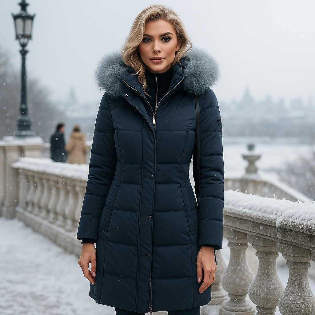 Winter Jacket with Warm Fur Hood - Stylish & Comfortable