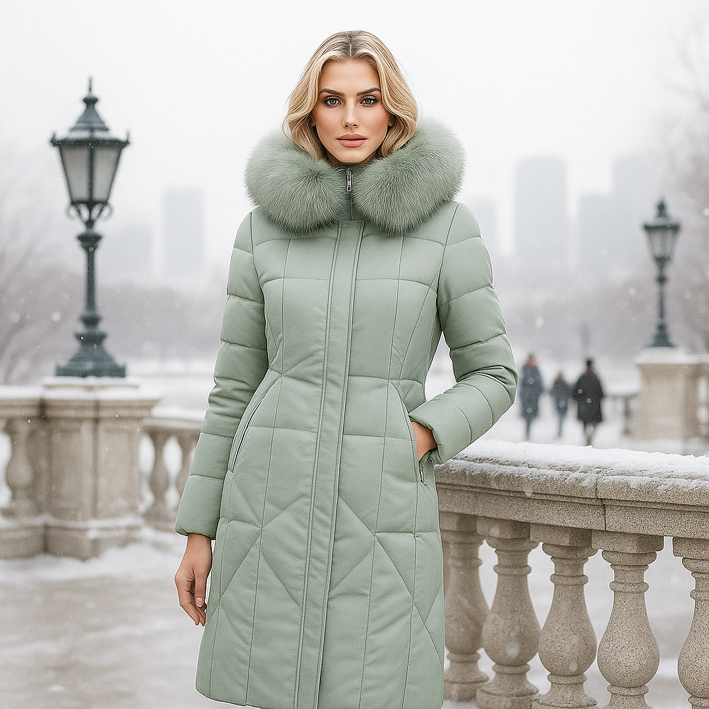 Winter Jacket with Warm Fur Hood - Stylish & Comfortable