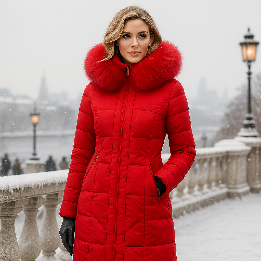 Winter Jacket with Warm Fur Hood - Stylish & Comfortable