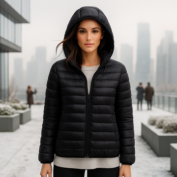 Ultra-Light Packable Down Jacket with Hood - Comfort & Style