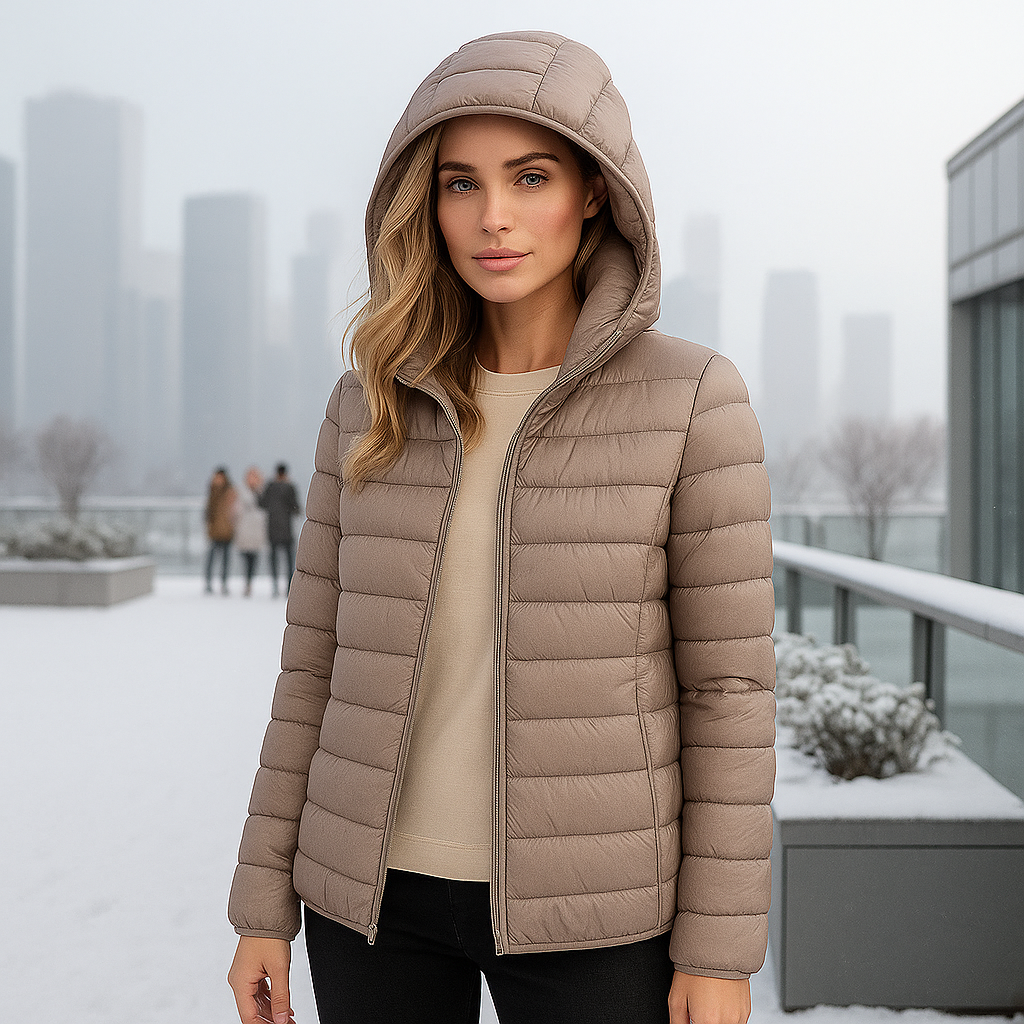 Ultra-Light Packable Down Jacket with Hood - Comfort & Style