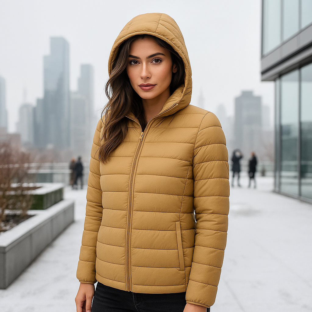 Ultra-Light Packable Down Jacket with Hood - Comfort & Style