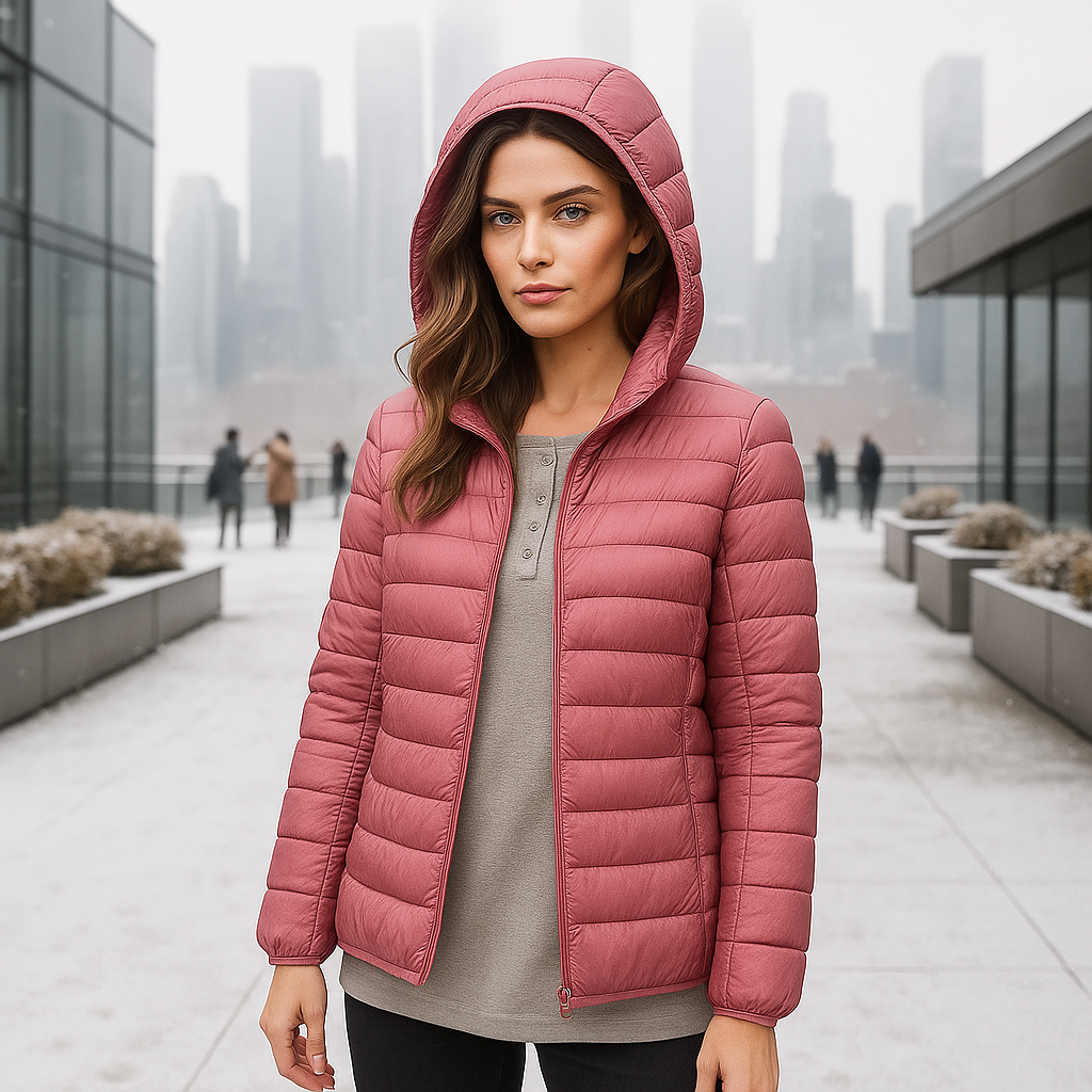 Ultra-Light Packable Down Jacket with Hood - Comfort & Style