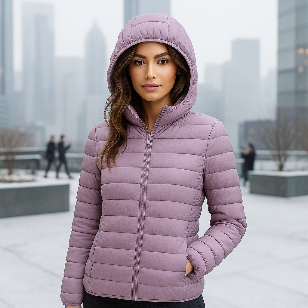 Ultra-Light Packable Down Jacket with Hood - Comfort & Style