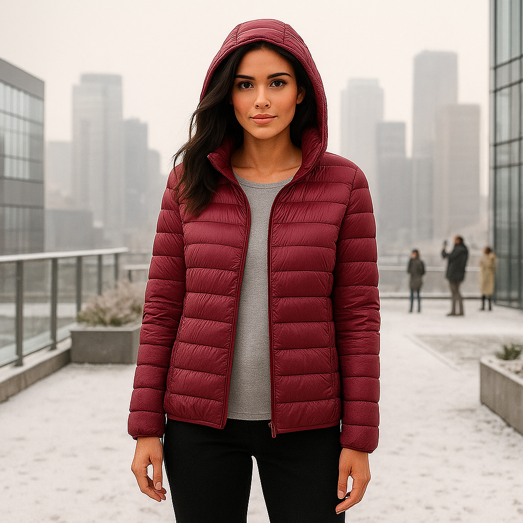 Ultra-Light Packable Down Jacket with Hood - Comfort & Style