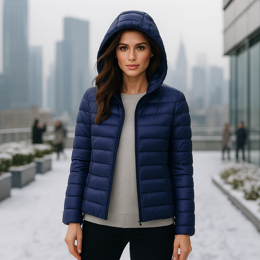 Ultra-Light Packable Down Jacket with Hood - Comfort & Style