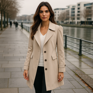 Chic Single-Breasted Trench Coat - Timeless Elegance