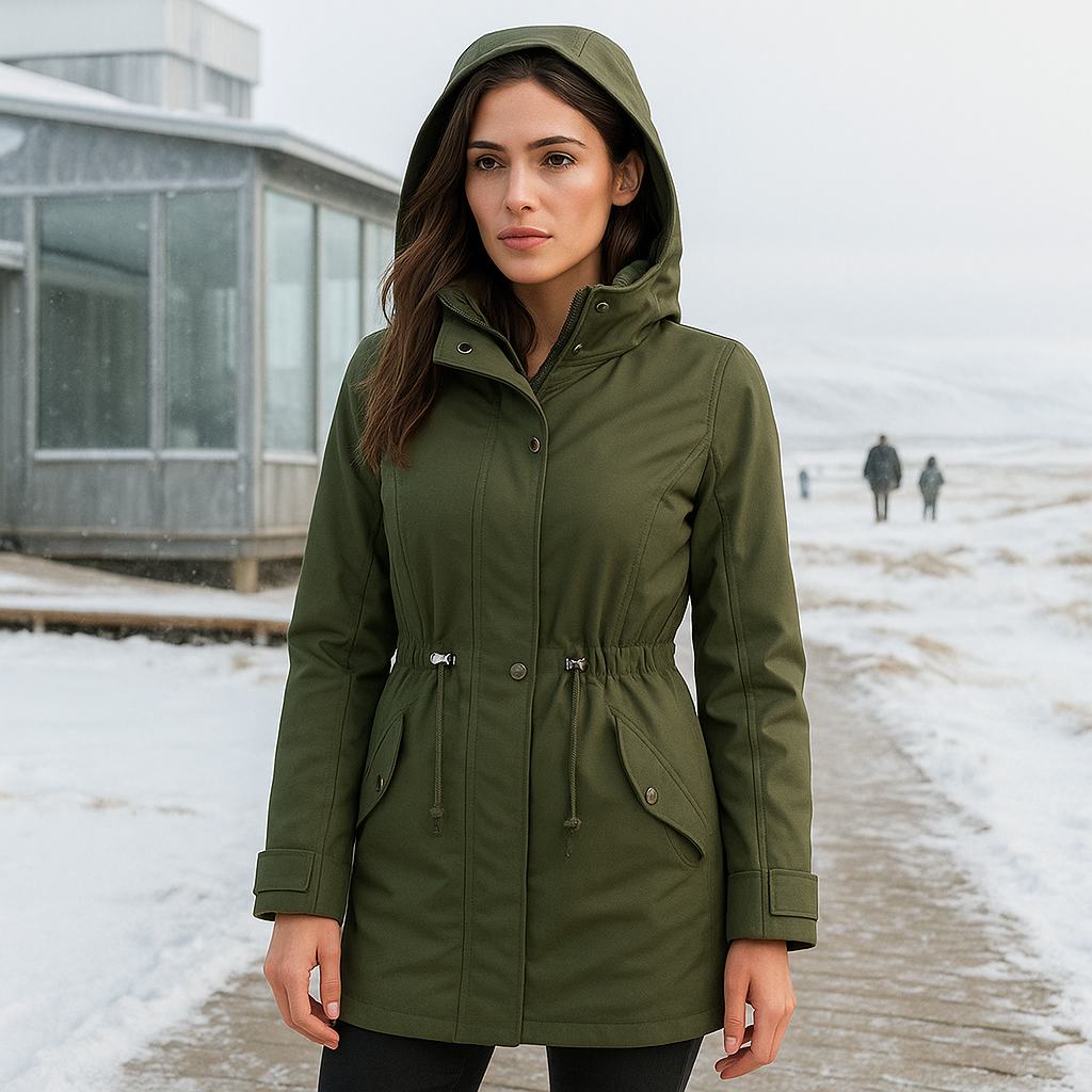 Women's Waterproof Hooded Long Coat