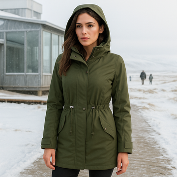 Women's Waterproof Hooded Long Coat
