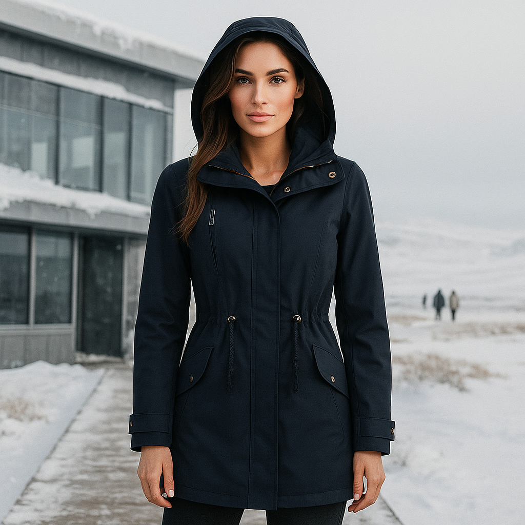 Women's Waterproof Hooded Long Coat
