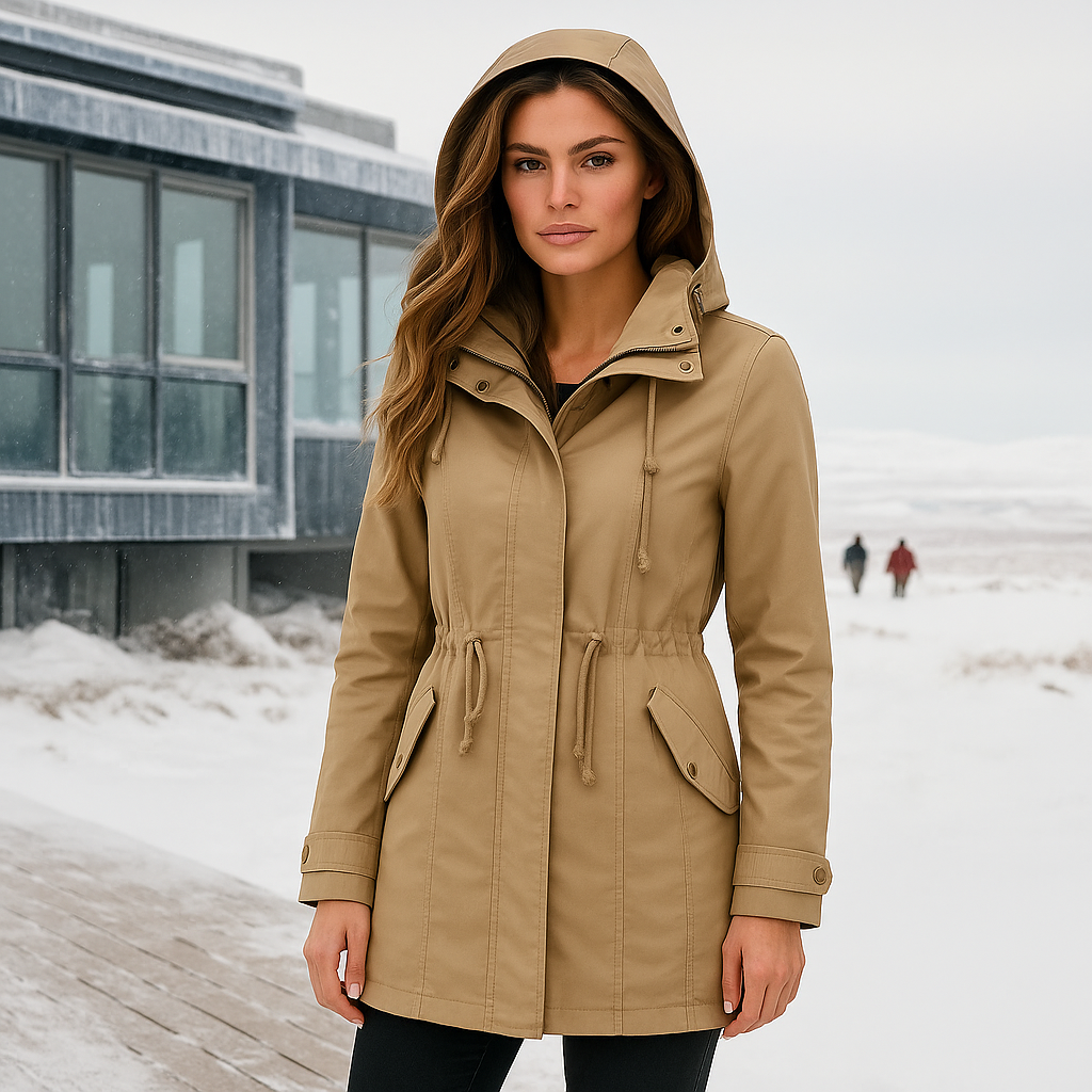 Women's Waterproof Hooded Long Coat