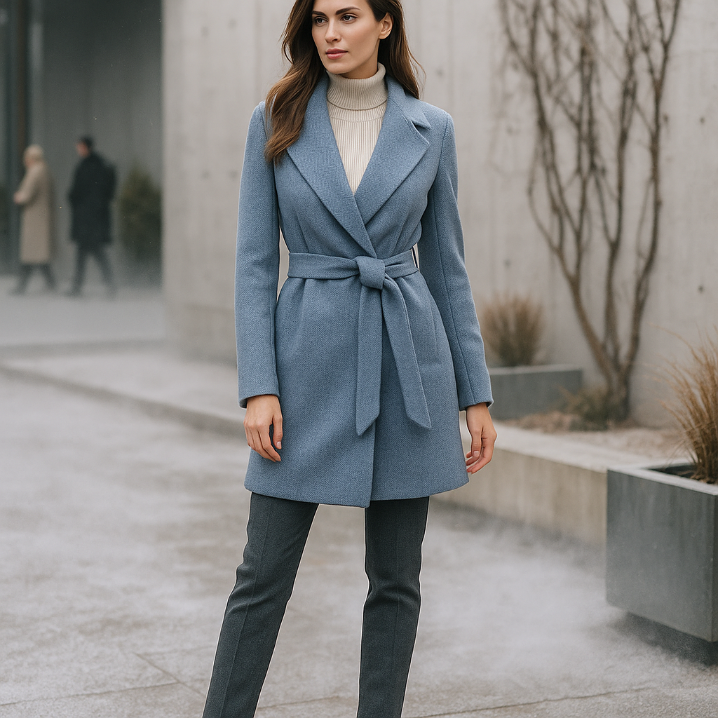 Women's Slim-Fit Double-Breasted Jacket - Elegant & Stylish