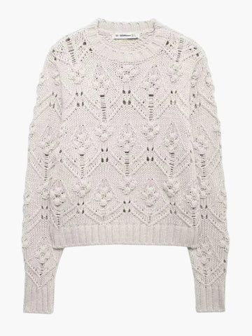 Fashionable Women's Cable Knit Sweater