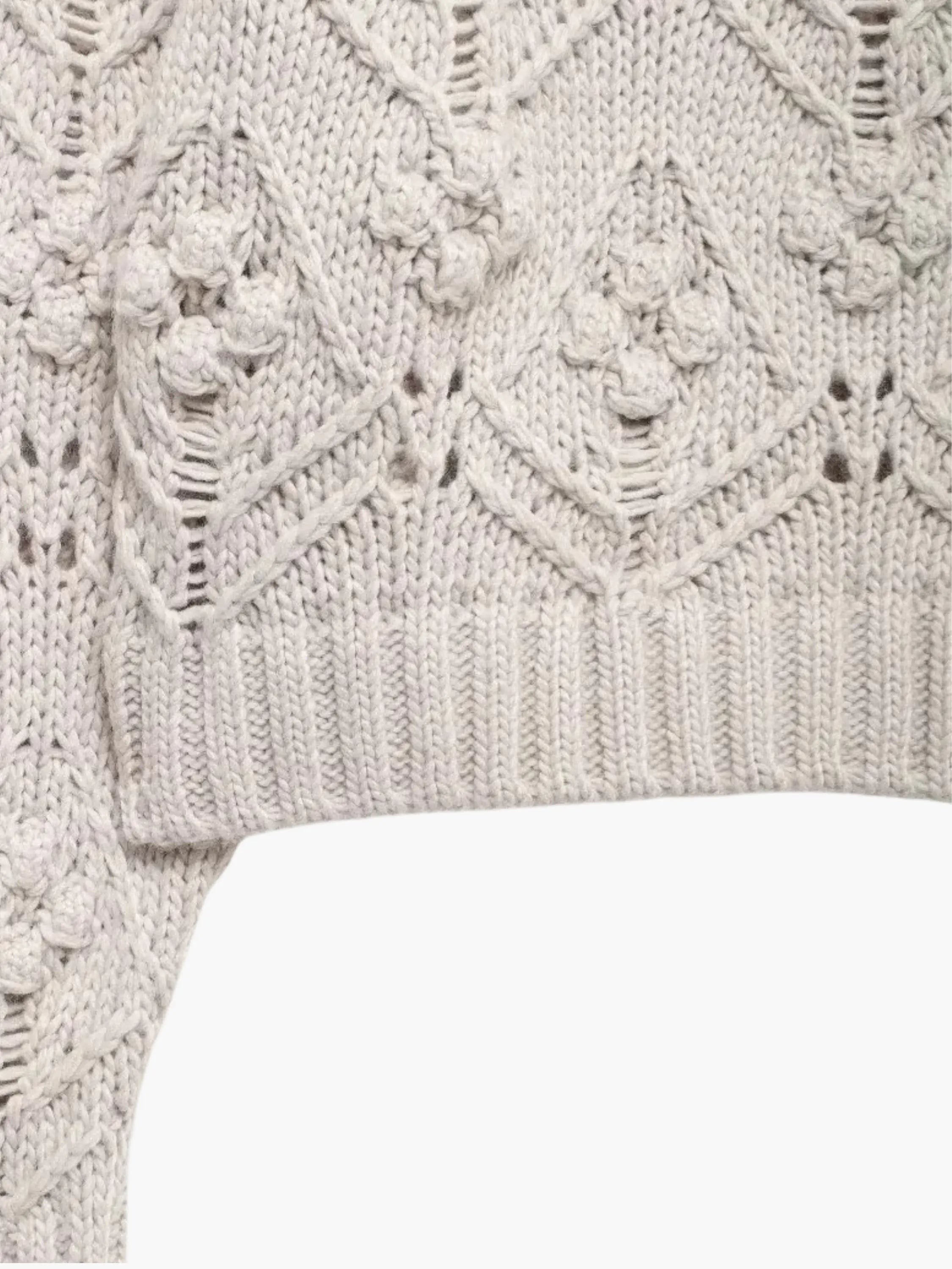 Fashionable Women's Cable Knit Sweater