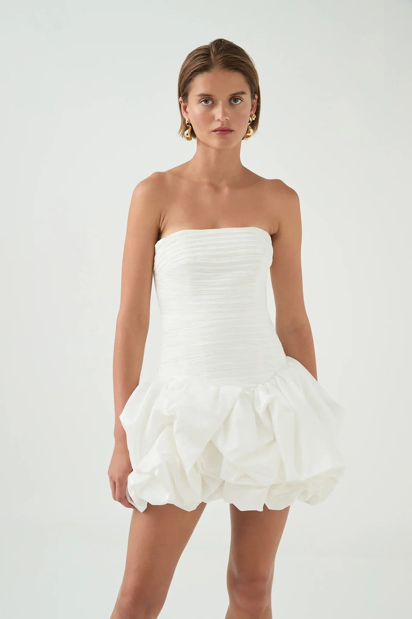 Floral Off-Shoulder Mini Dress with Balloon Skirt