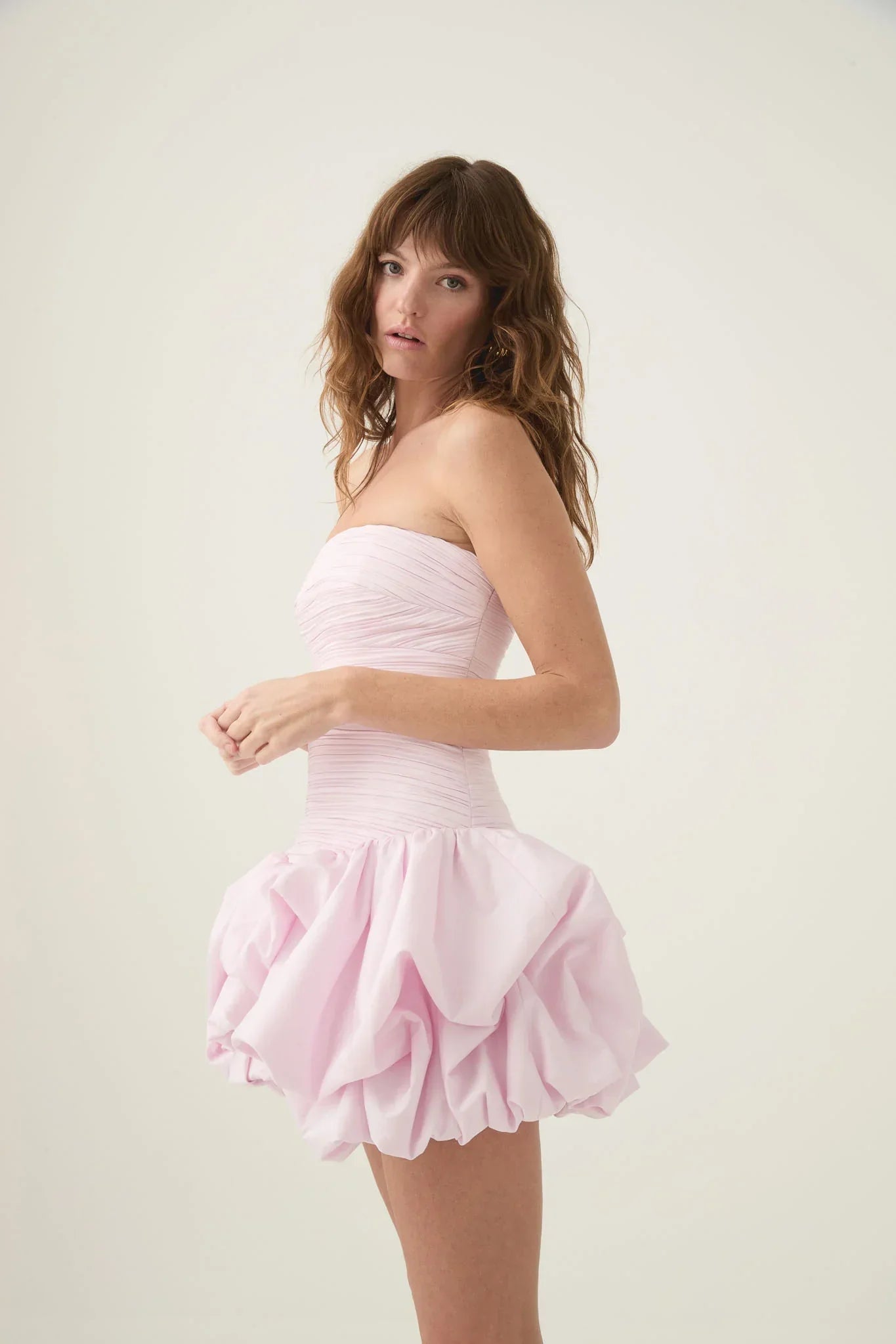 Floral Off-Shoulder Mini Dress with Balloon Skirt