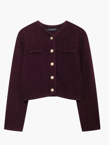 Structured Cardigan with Gold Buttons