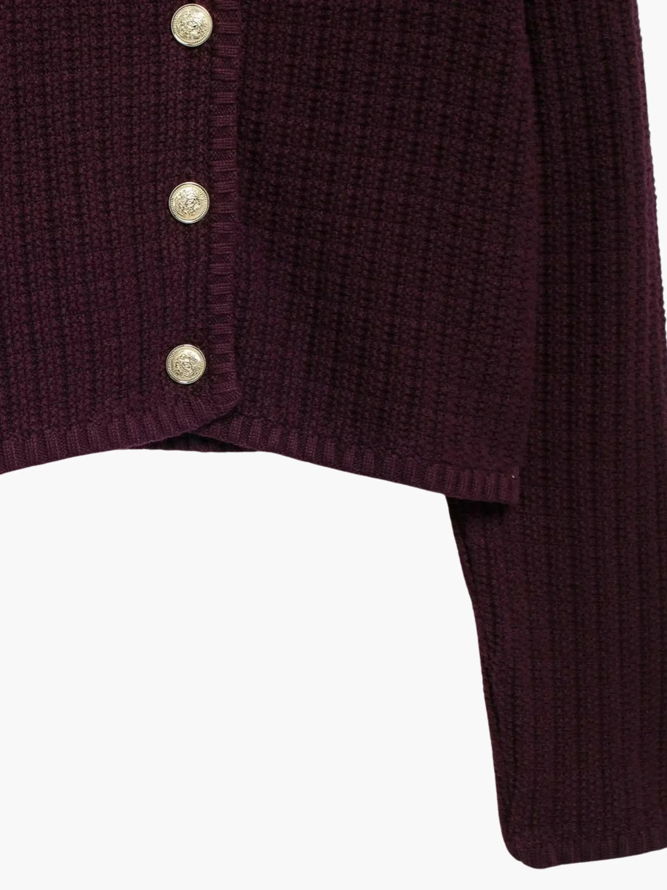 Structured Cardigan with Gold Buttons