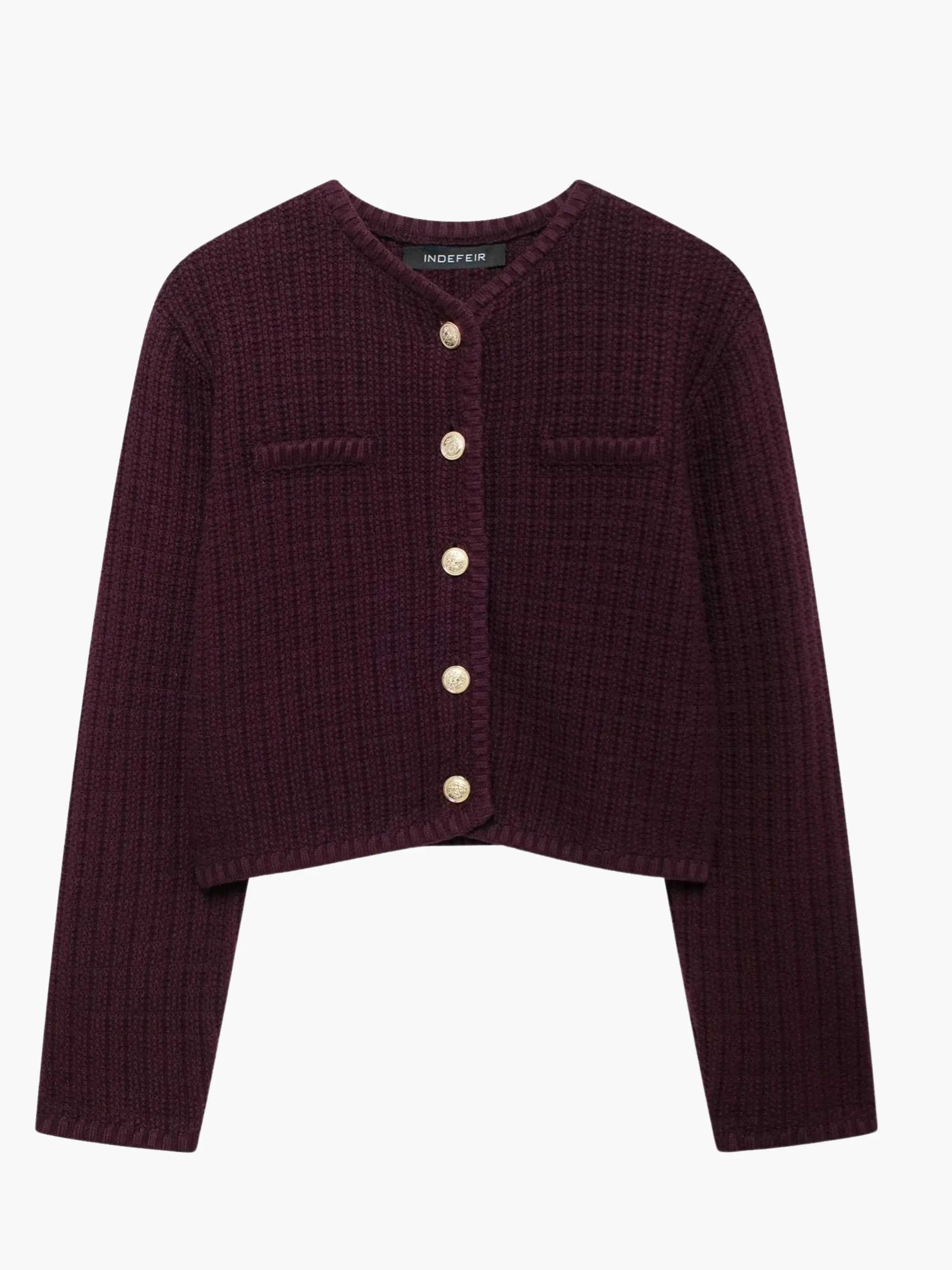 Structured Cardigan with Gold Buttons