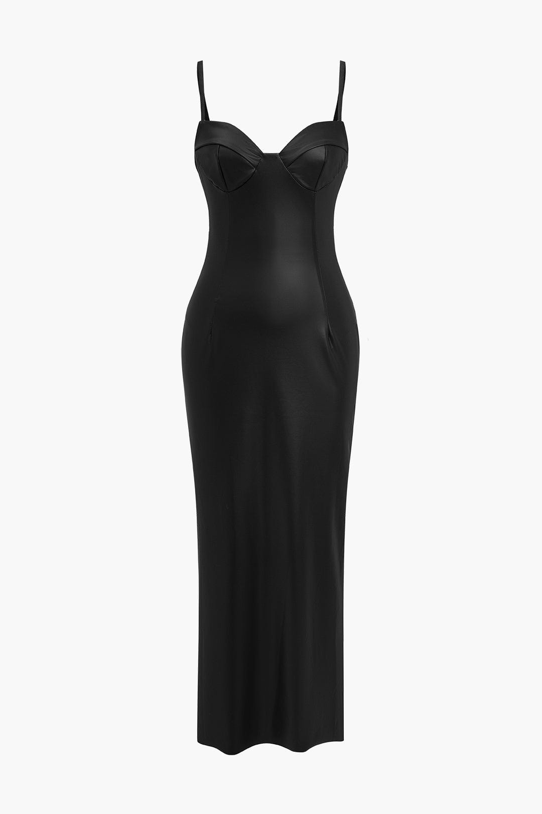 Seductive Leather Maxi Dress – Sexy & Elegant