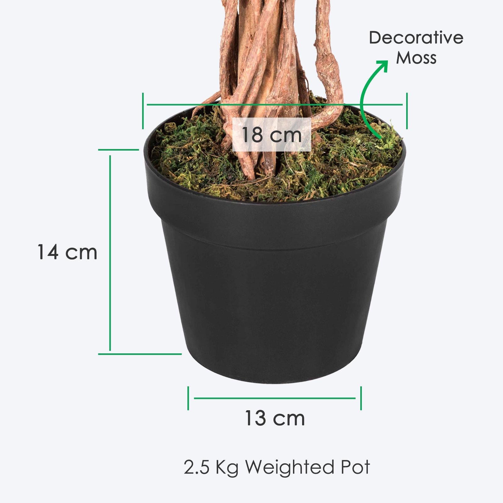 Artificial Ficus Tree - Large Realistic Faux Plant with Pot 4ft & 6ft