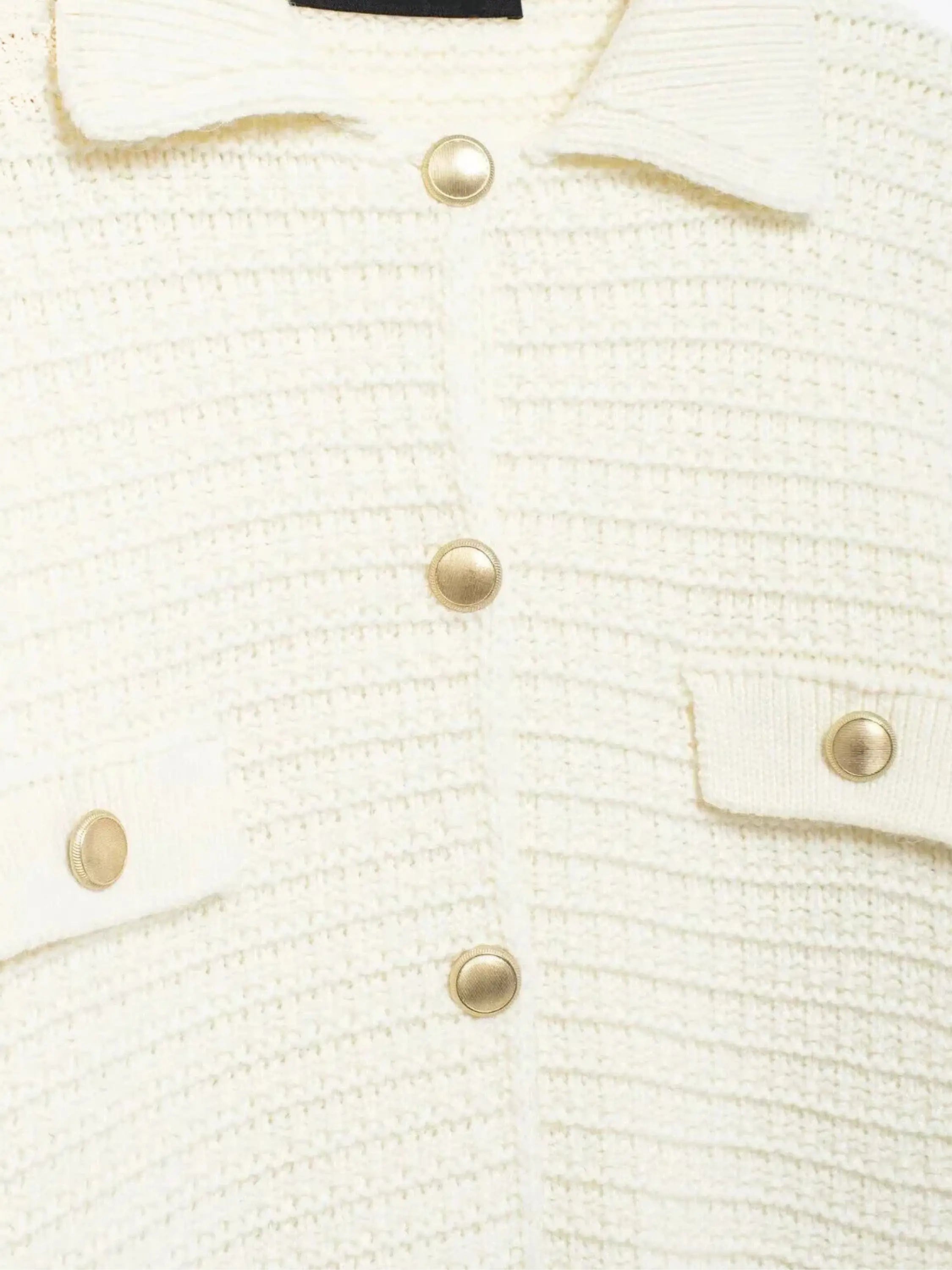 Textured Button Placket Cardigan