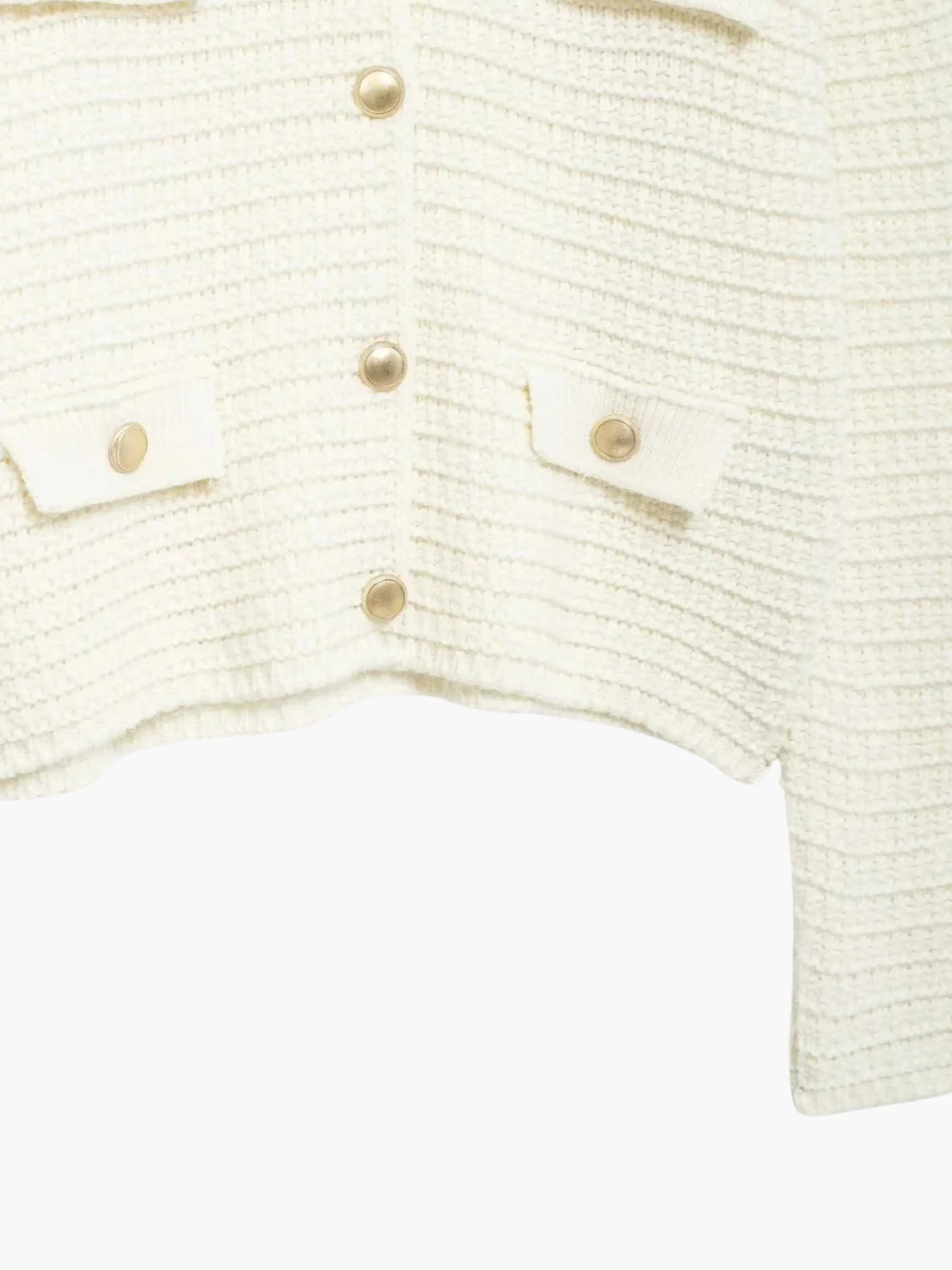 Textured Button Placket Cardigan