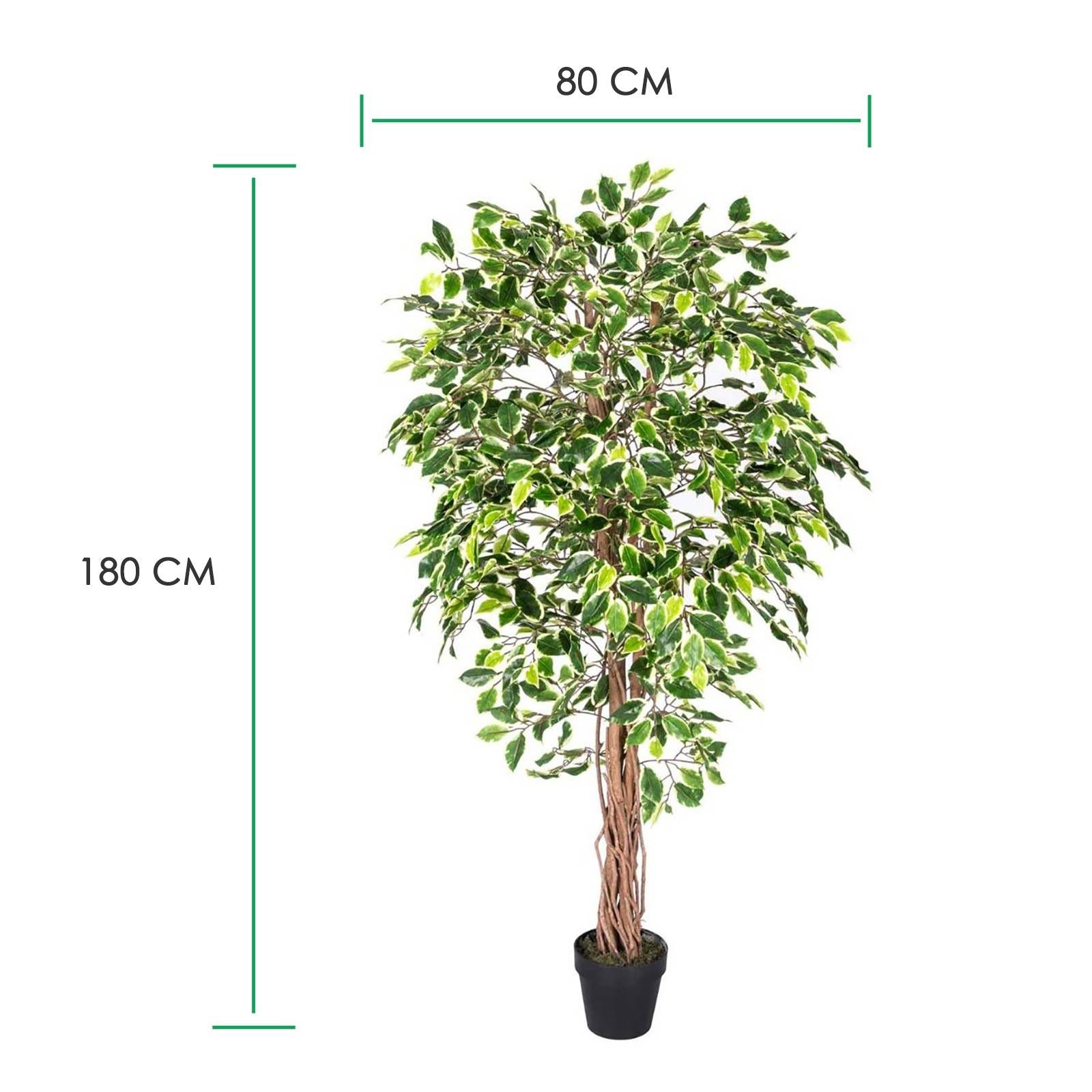 Artificial Ficus Tree - Large Realistic Faux Plant with Pot 4ft & 6ft