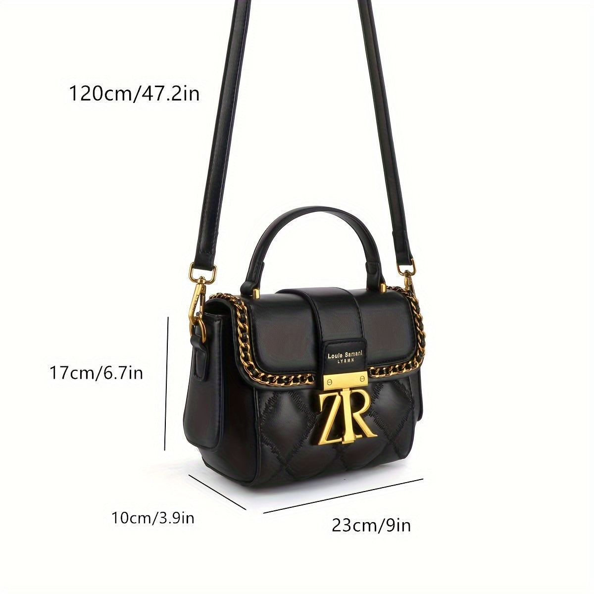 Mini Quilted Crossbody Bag with Metal Accents