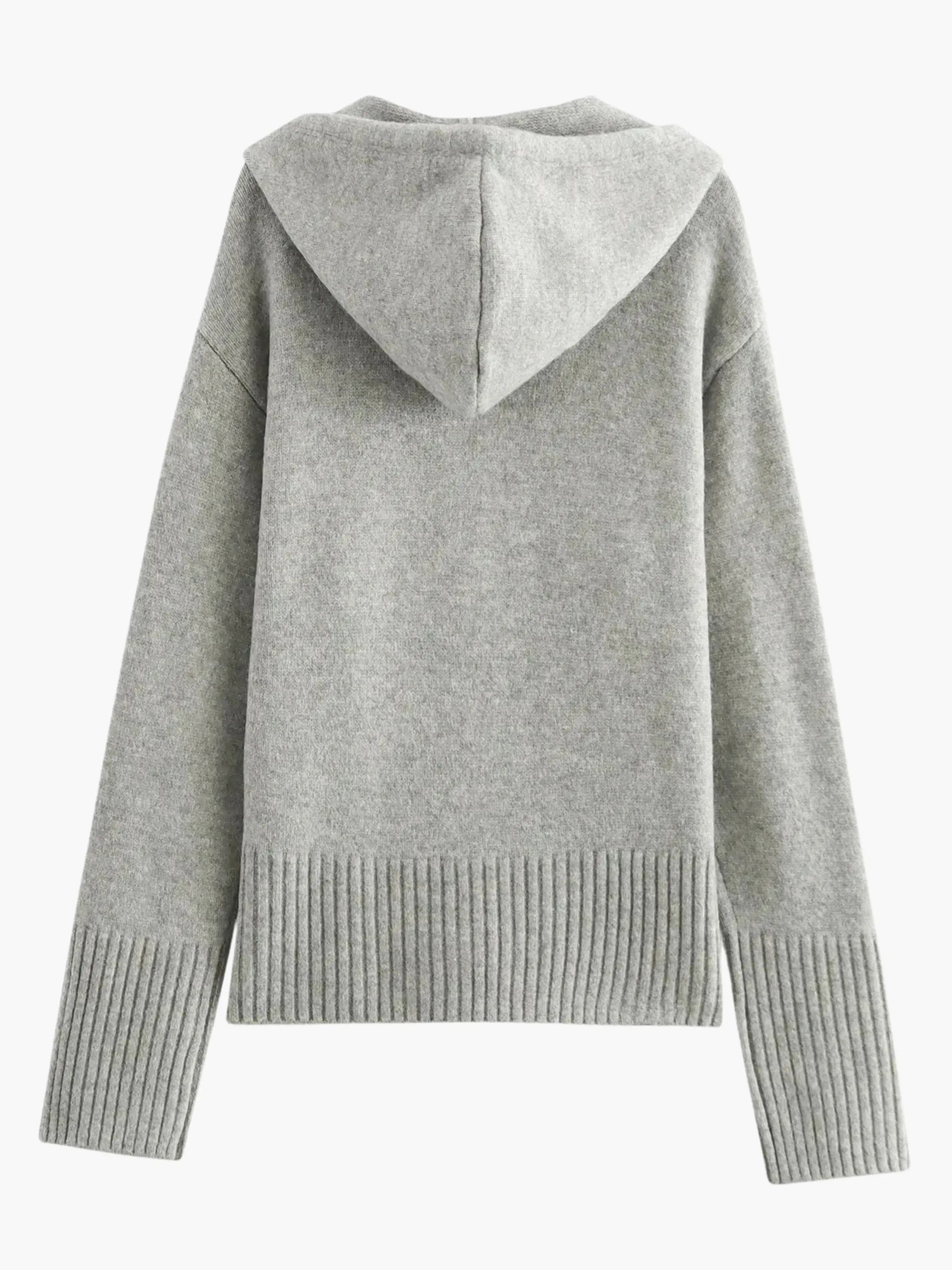 Zippered Hoodie Cardigan