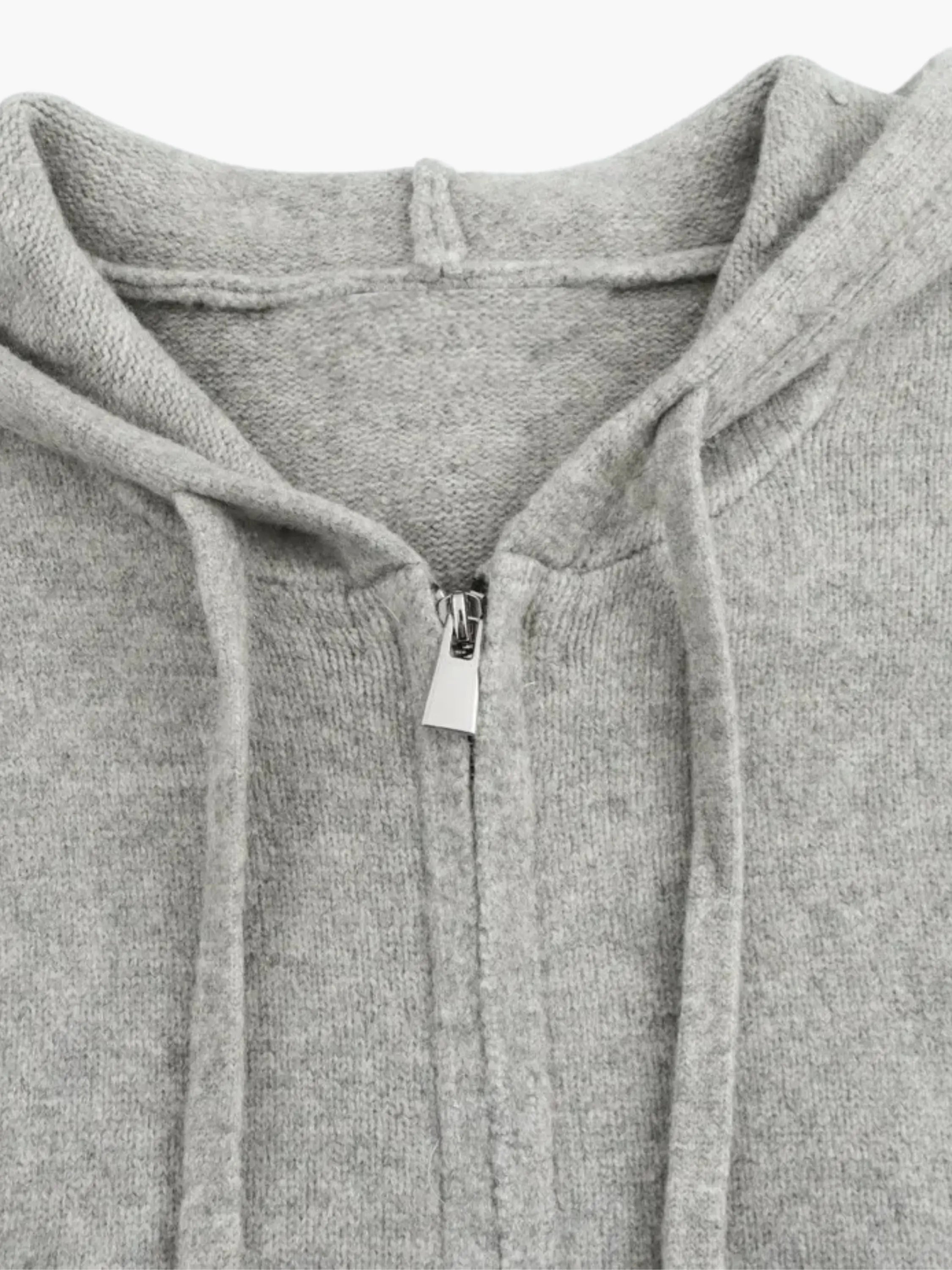 Zippered Hoodie Cardigan