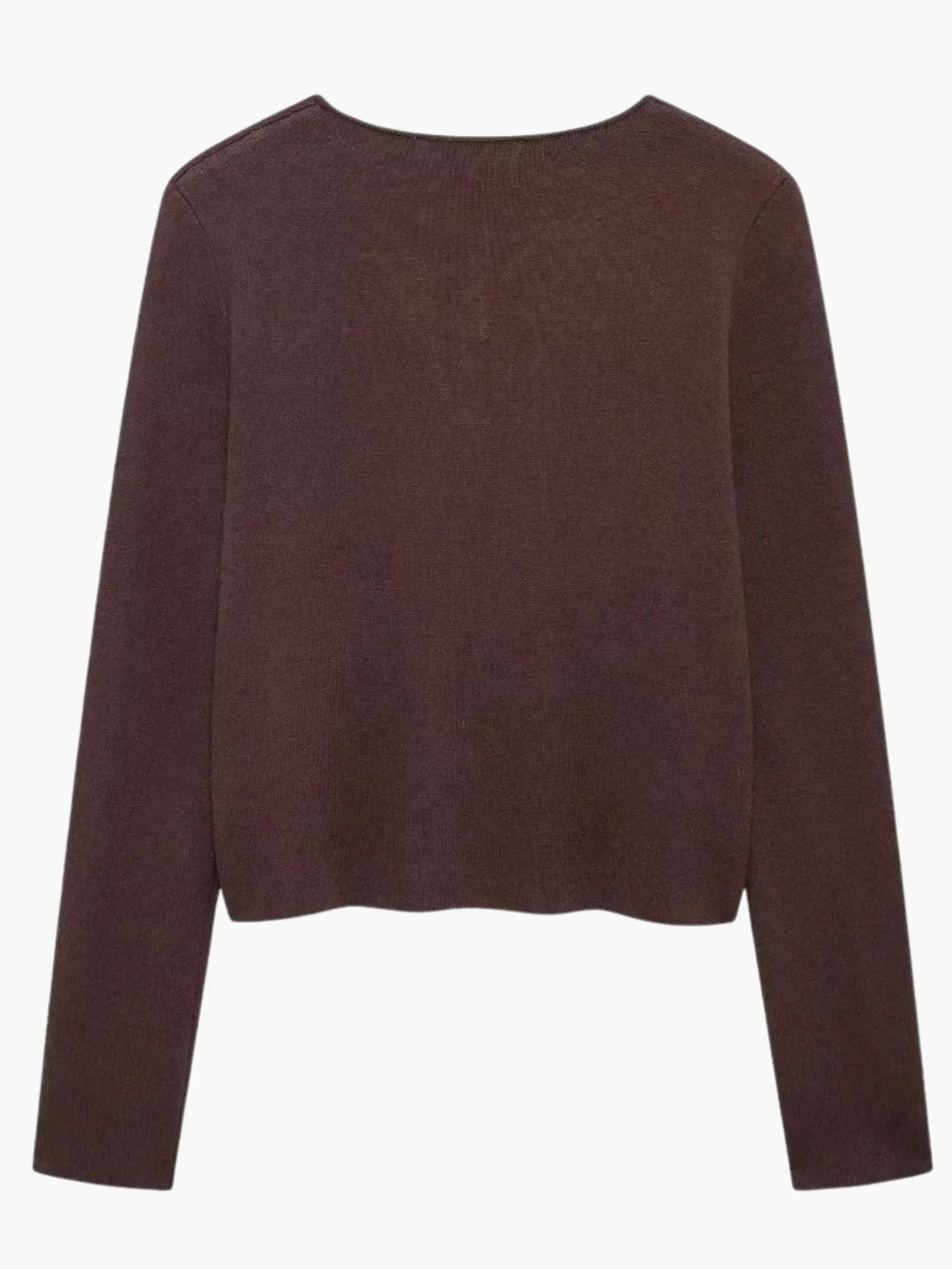 Double-Breasted Knit Cardigan