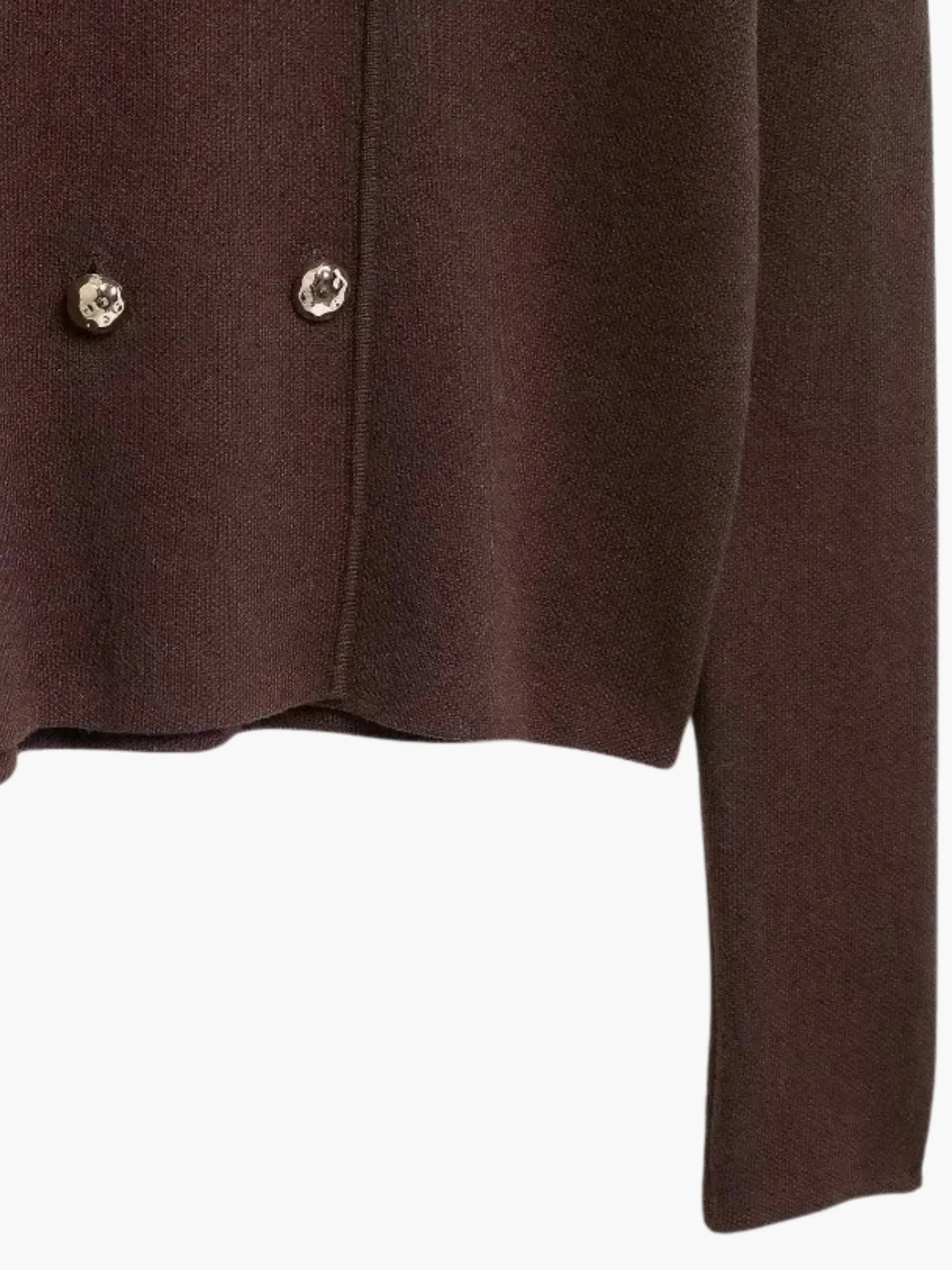 Double-Breasted Knit Cardigan