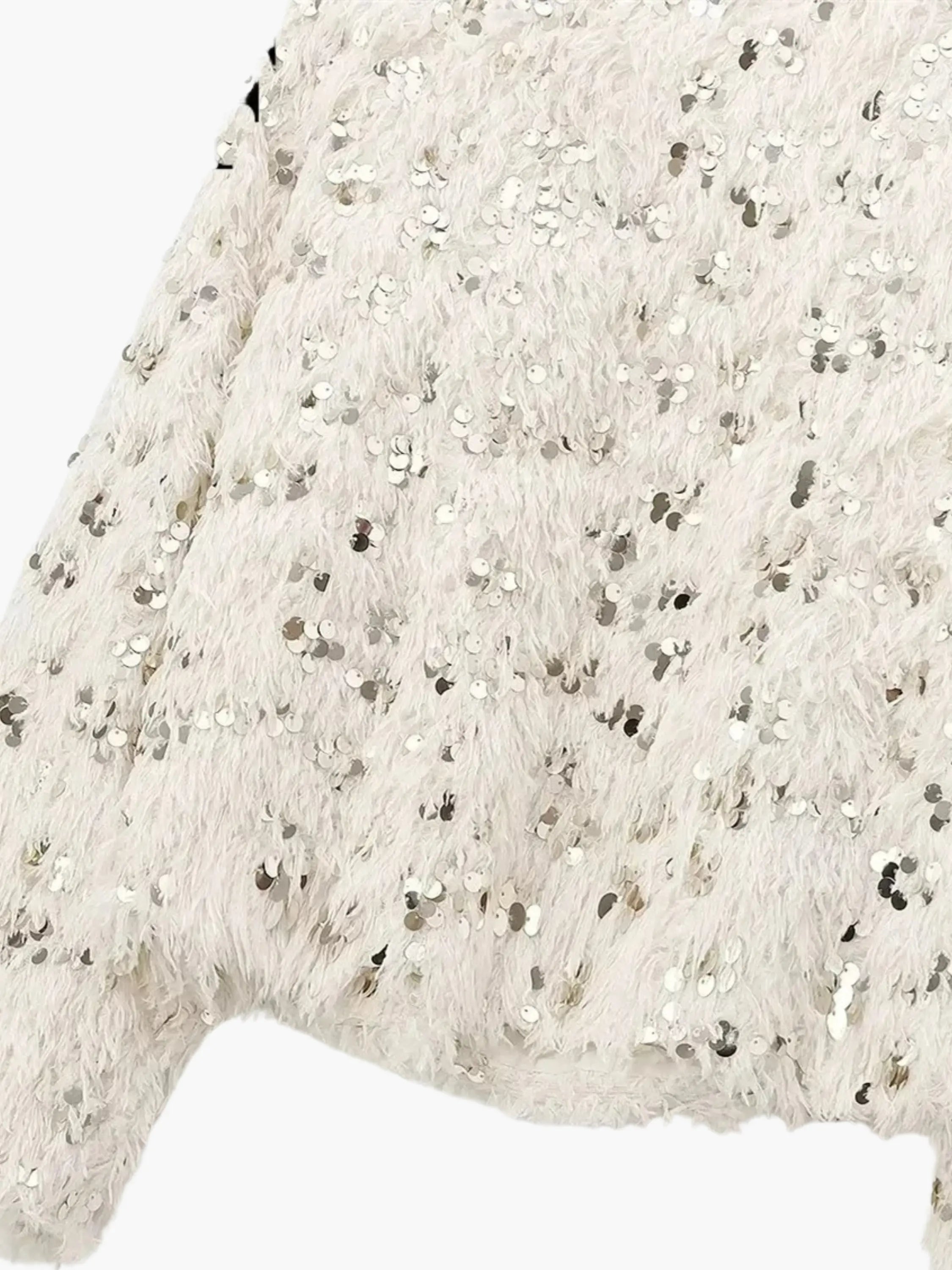Glam Glitter Knit Sweater for Women