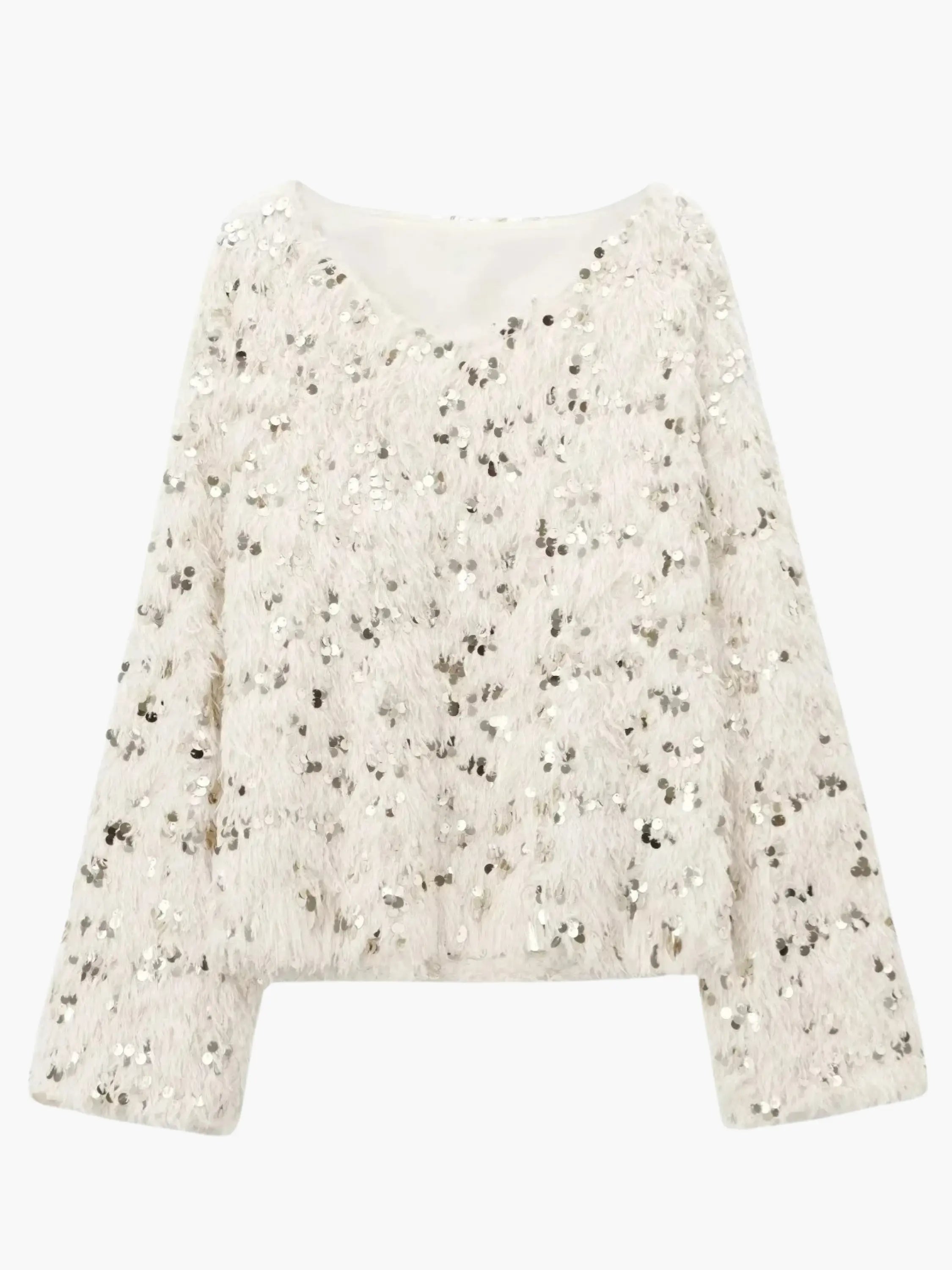 Glam Glitter Knit Sweater for Women