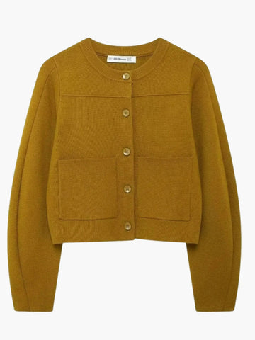 Cropped Knit Cardigan