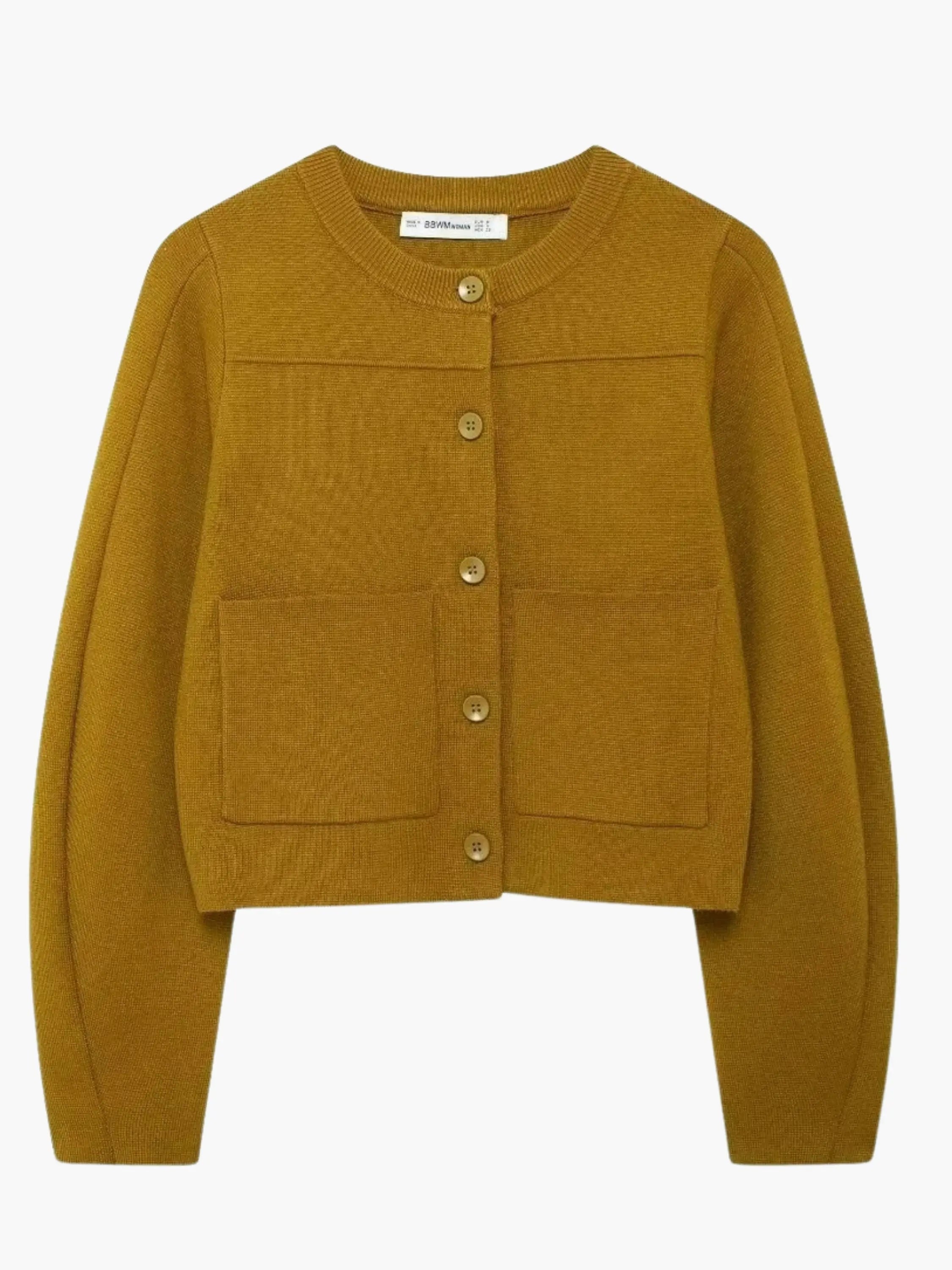 Cropped Knit Cardigan