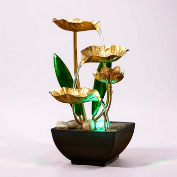 Desktop Water Fountain Humidifier with LED Lights