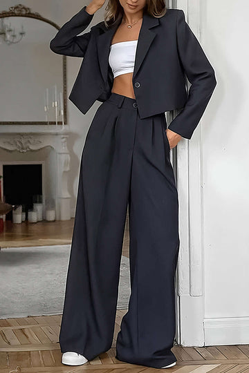 Modern Blazer & Wide Pants Set